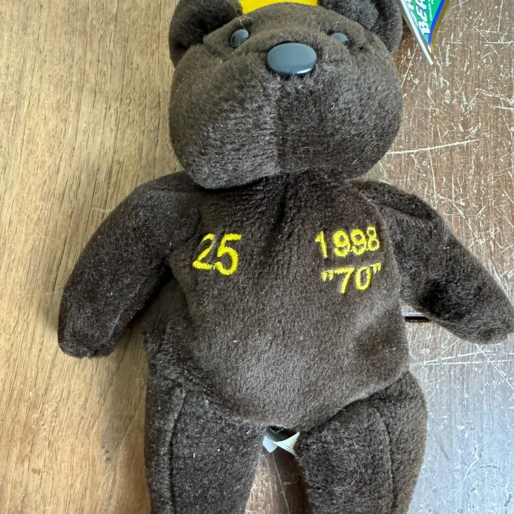 Salvino's Bamm Beano's Mark McGwire‎ Plush Bear 1998 Home Run #70 Collectible